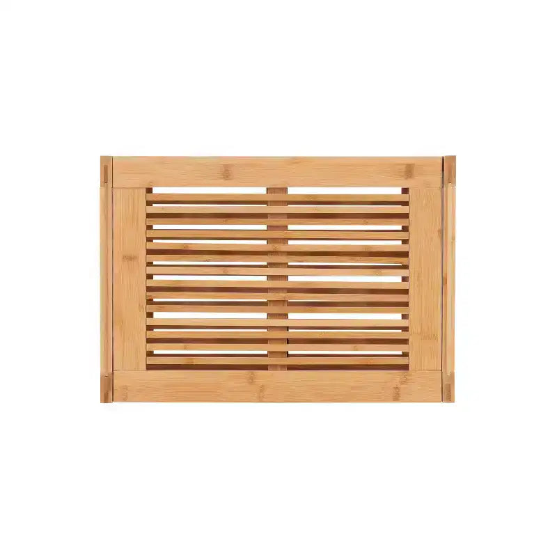 Cesto portabiancheria in bambù con coperchio, naturale, 55,25 cm L x 52,07 cm A x 38,74 cm P
