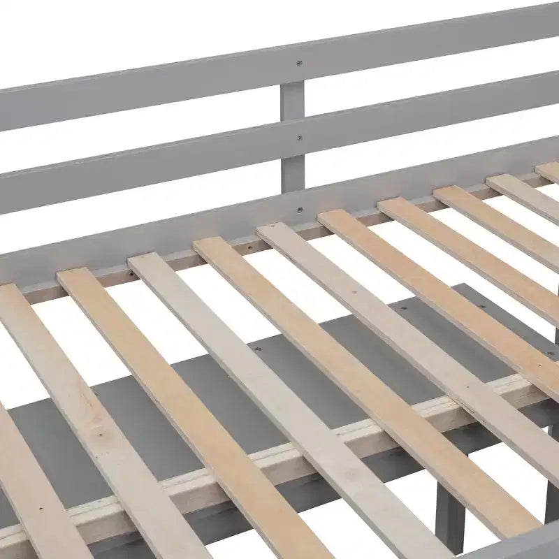Letto a soppalco singolo con scrivania estraibile, 4 cassetti e mensole laterali, 76"L x 41.8"W x 43.3"H