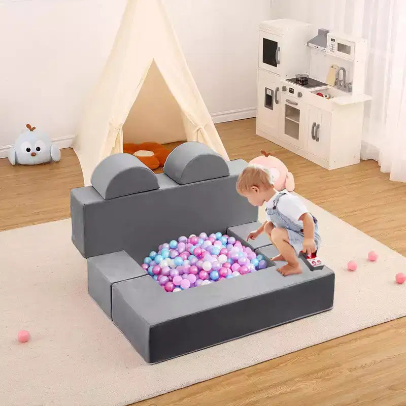 Divano modulare in schiuma per bambini con fodere rimovibili - Cameretta e Sala giochi