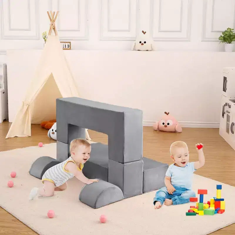 Divano modulare in schiuma per bambini con fodere rimovibili - Cameretta e Sala giochi