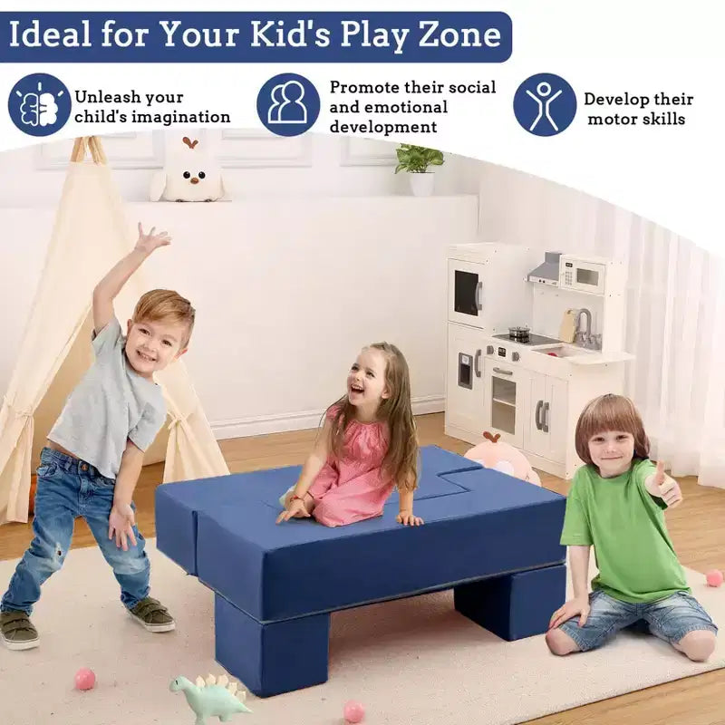 Divano modulare in schiuma per bambini con fodere rimovibili - Cameretta e Sala giochi
