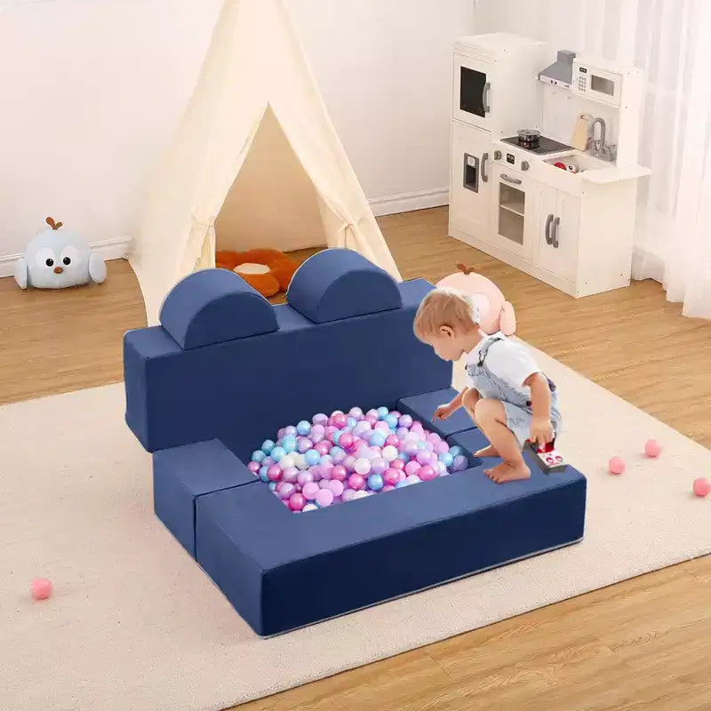 Divano modulare in schiuma per bambini con fodere rimovibili - Cameretta e Sala giochi