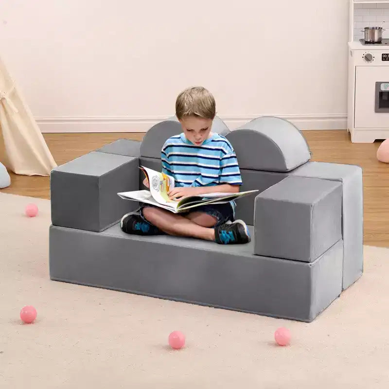 Divano modulare in schiuma per bambini con fodere rimovibili - Cameretta e Sala giochi