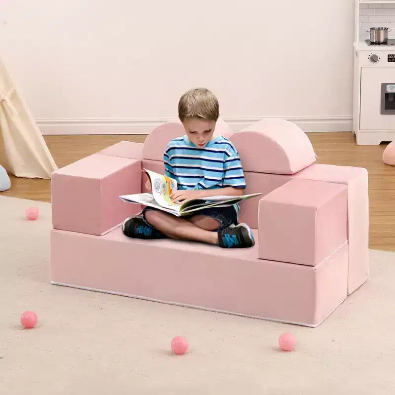 Divano modulare in schiuma per bambini con fodere rimovibili - Cameretta e Sala giochi