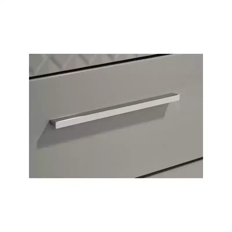Comodino a 2 cassetti, finitura lucida, stile moderno
