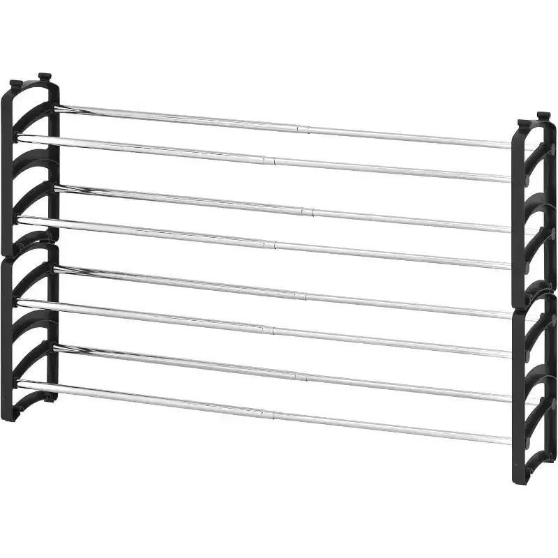 Scarpiera organizer impilabile espandibile a 4 livelli per 20 paia di scarpe, 63,5 cm A x 109,2 cm L x 17,8 cm P