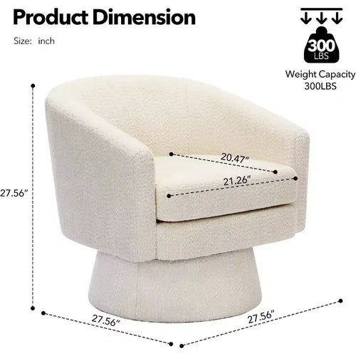 Poltrona girevole a 360° con supporto lombare e rivestimento in ciniglia