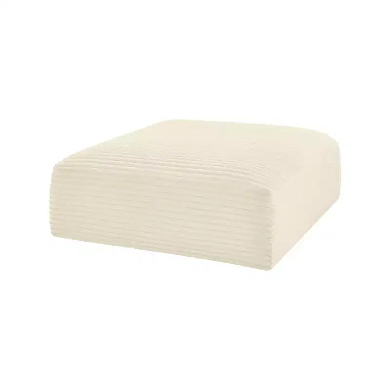 Pouf in tessuto performante a coste shaggy