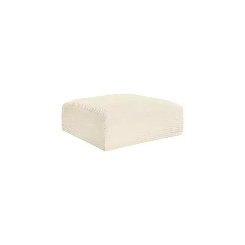 Pouf in tessuto performante a coste shaggy