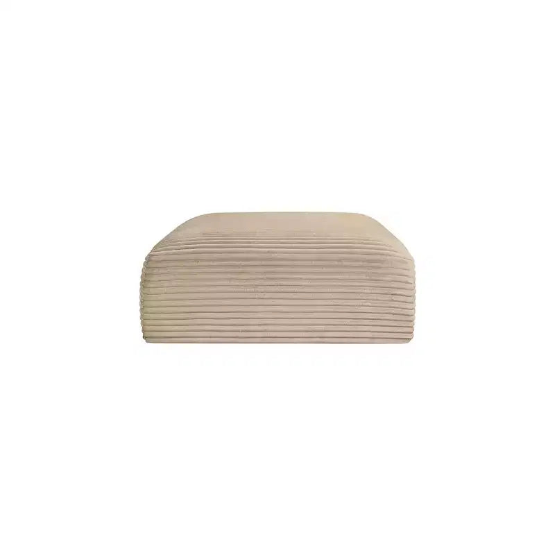 Pouf in tessuto performante a coste shaggy