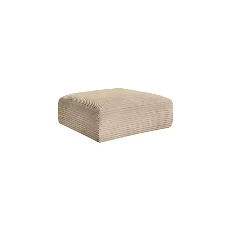 Pouf in tessuto performante a coste shaggy