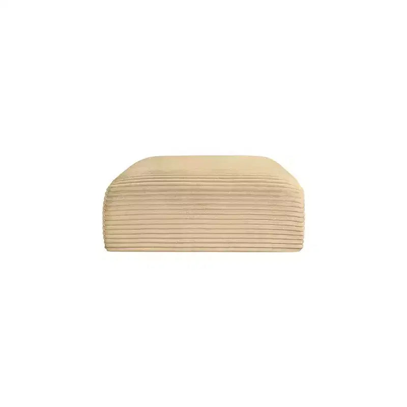 Pouf in tessuto performante a coste shaggy