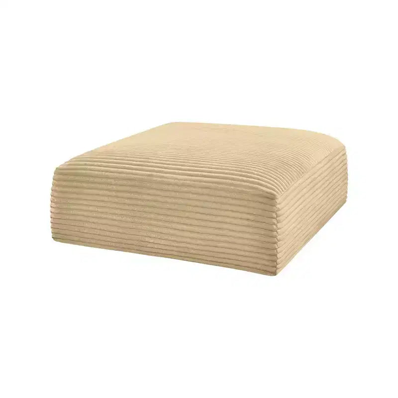 Pouf in tessuto performante a coste shaggy