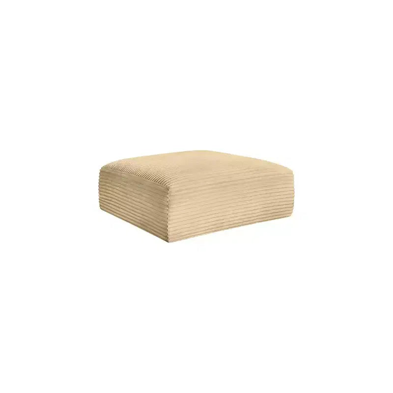 Pouf in tessuto performante a coste shaggy