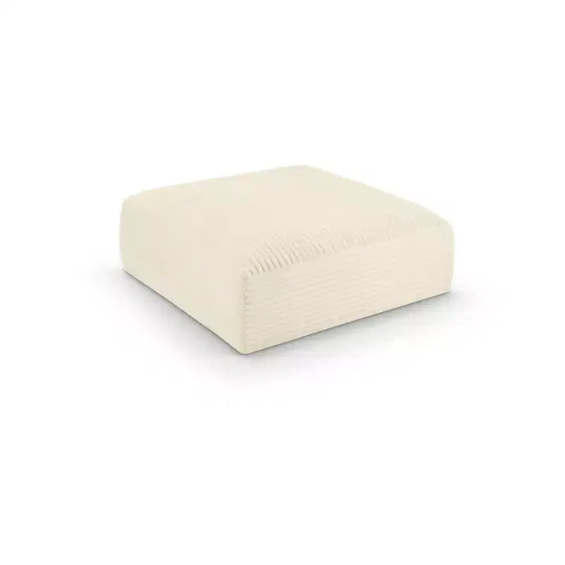 Pouf in tessuto performante a coste shaggy