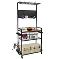 Fishing Rod Holders for Garage, 3-Tier Fishing Pole Rack Holds 12 Rods with Hooks & Pegboard, Gear Storage Organizer for Tackle Box Storage