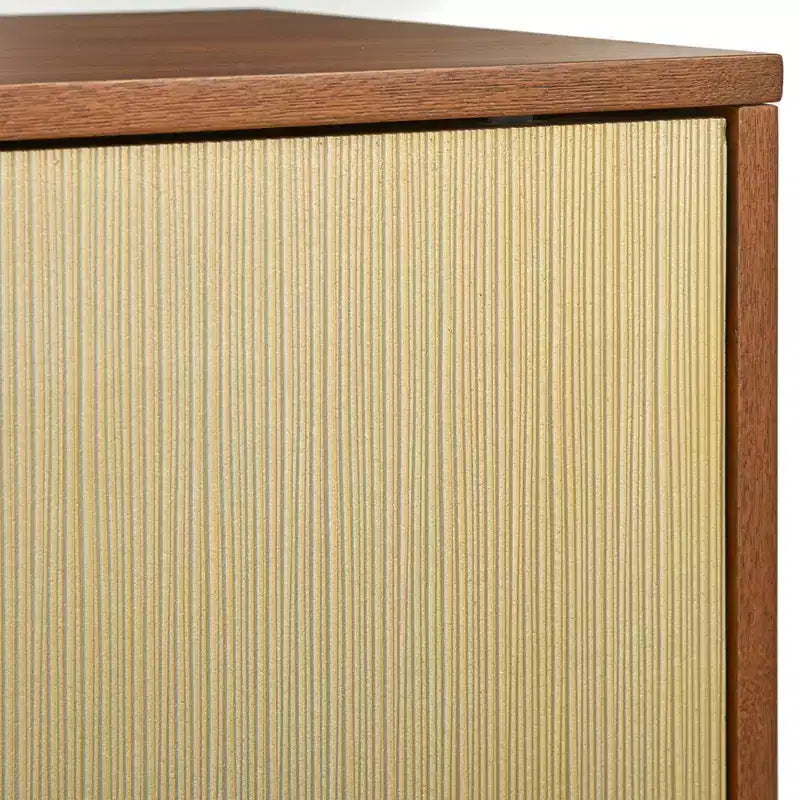 Madia Mid-Century Moderna con Ante Scorrevoli - Finitura Noce