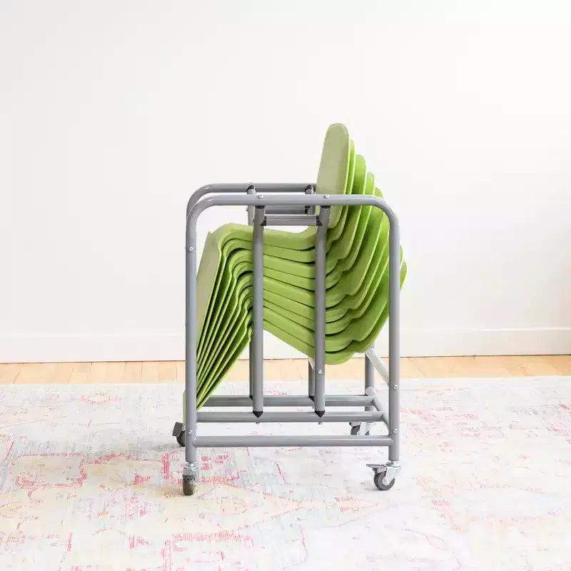 Carrello portaoggetti mobile per supporti per laptop, Contiene 10, Argento, 26.8"H x 16.5"W x 19.5"D