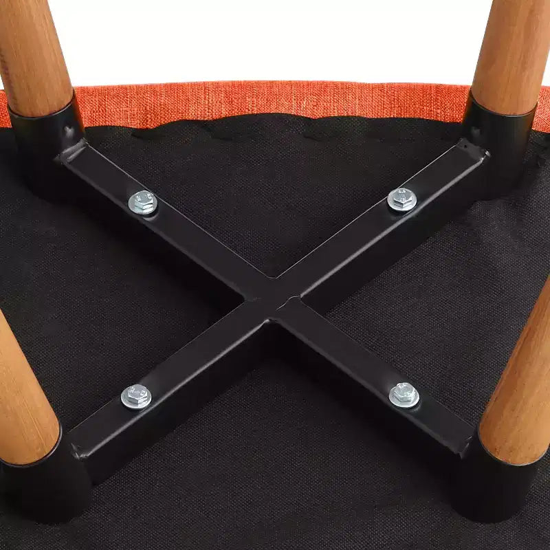 Sedia da pranzo moderna in tessuto arancione Mid-Century, 31"A x 21.5"L x 22"P